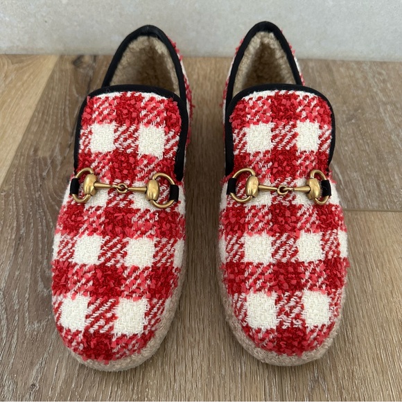 Gucci Vichy tweed horsebit wool loafer - Picture 2 of 9